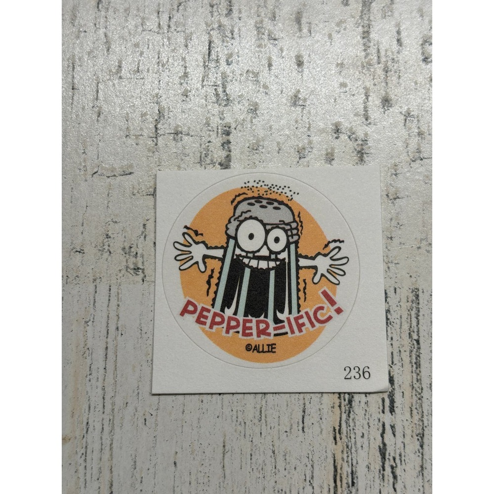 Scratch & sniff happy Allie scented Sticker Matte Single pepperific